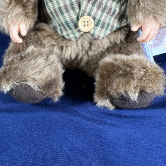 Anne Geddes Teddy Baby Plush Doll Brown Bear Collectible Blue Eyes Sweet Nursery - Picture 6 of 6